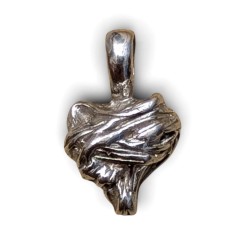 Pendentif Coeur bandé en argent 925