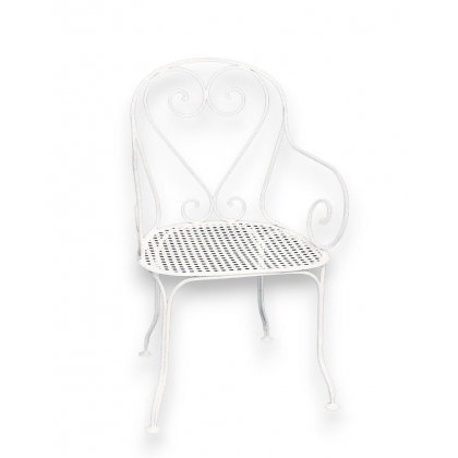  Fauteuil en fer forgé VICHY blanc sur  Moinat SA  - Antiquités décoration