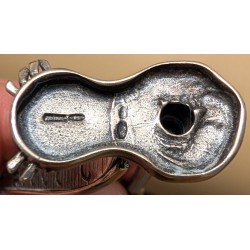Harpe miniature en argent 800