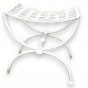 Tabouret en fer forgé DAGOBERT blanc