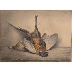 Dessin "Nature morte" signé X DE PORET