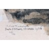 Gravure "Colverts sur la glace" signée HAINARD