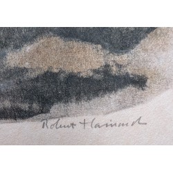 Gravure "Colverts sur la glace" signée HAINARD