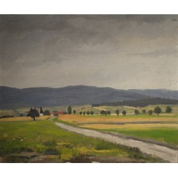 Tableau "Campagne genevoise" signé Chr ZWAHLEN