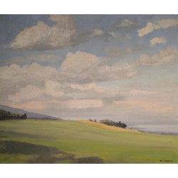 Tableau "Campagne genevoise" signé Chr ZWAHLEN