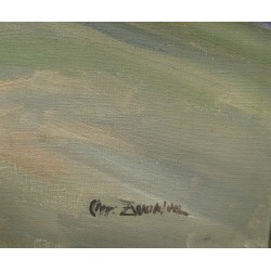 Tableau "Campagne genevoise" signé Chr ZWAHLEN
