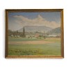 Tableau "Campagne genevoise" signé Chr ZWAHLEN