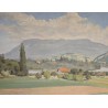 Tableau "Campagne genevoise" signé Chr ZWAHLEN