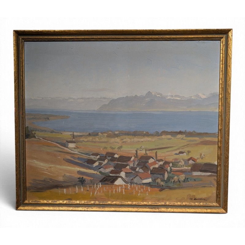 Tableau "Gilly" signé Chr ZWAHLEN