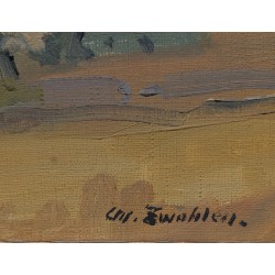Tableau "Gilly" signé Chr ZWAHLEN