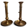 Paire de bougeoirs ajustables en laiton