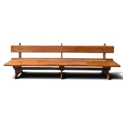 Grand banc de monastère en chêne