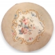 Tapisserie Aubusson ronde "fleurs"