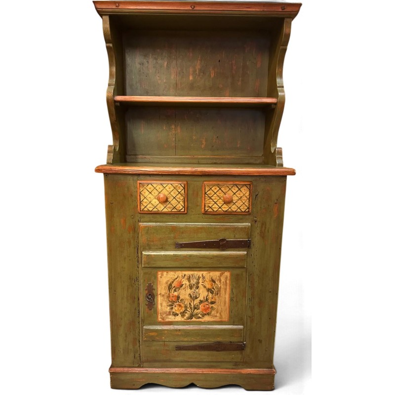 Petit buffet peint avec 1 porte et 2 tiroirs