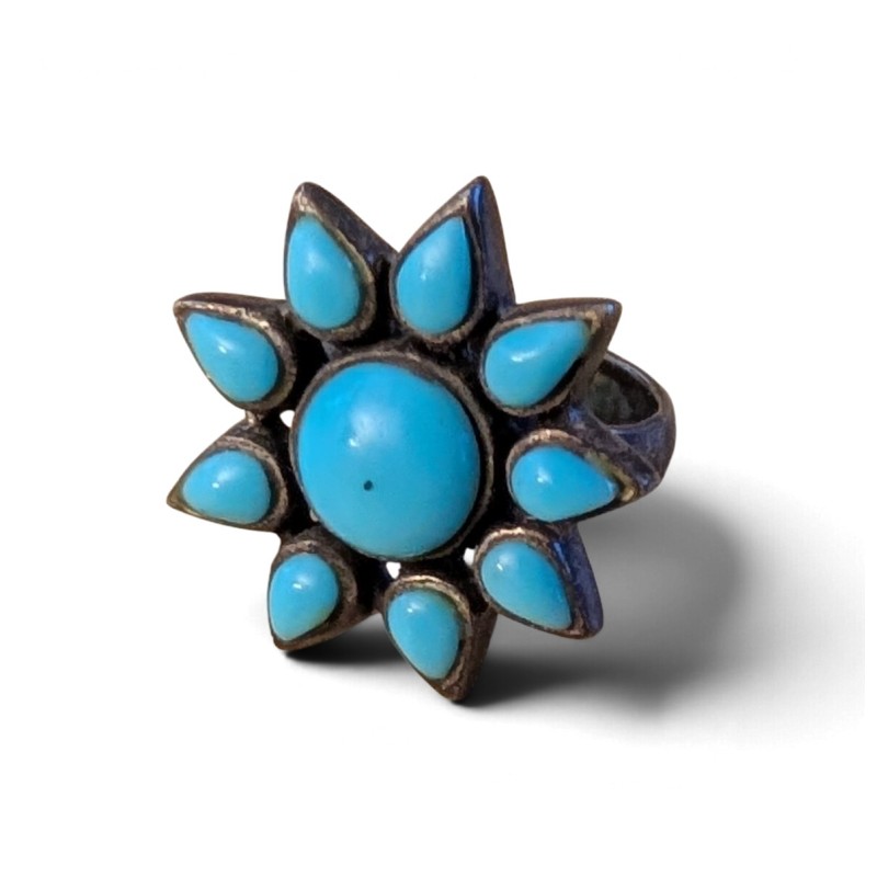 Bague Zuni en argent 925 et turquoise
