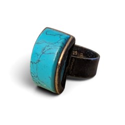 Bague en argent 925 et turquoise