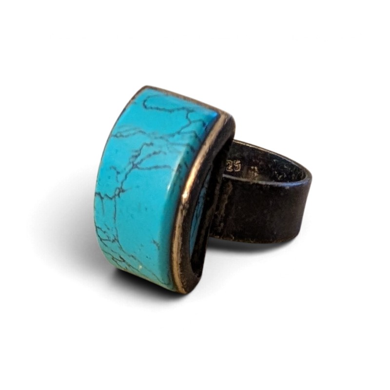 Bague en argent 925 et turquoise
