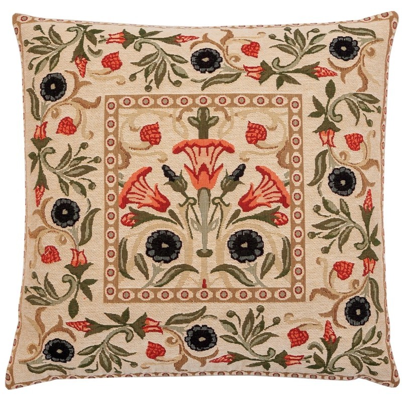 Coussin "Primrose" sur fond crème