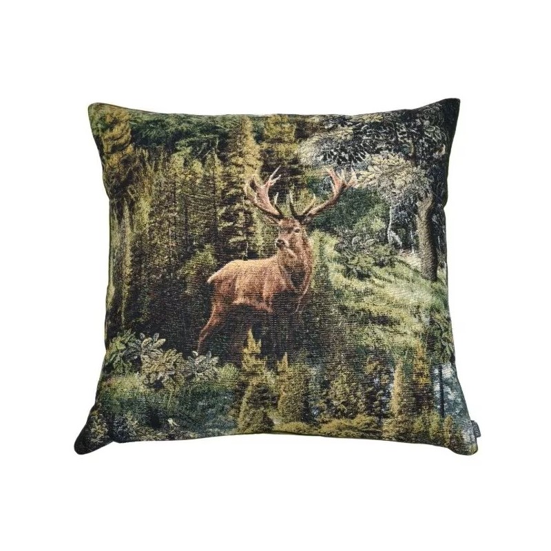 Coussin "Cerf dans la fôret"