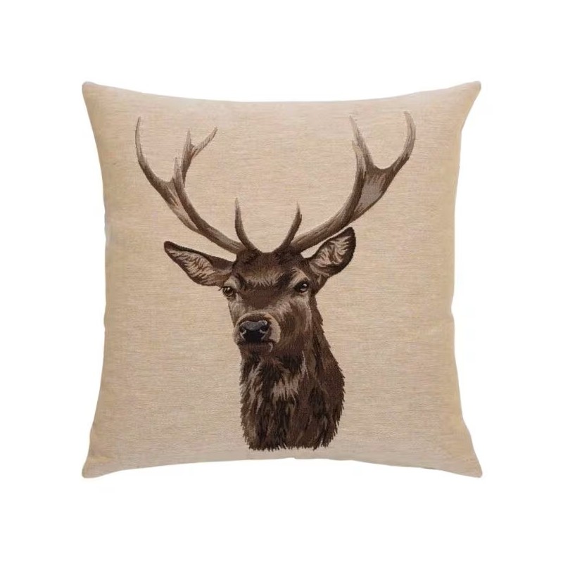 Coussin Cerf, beige