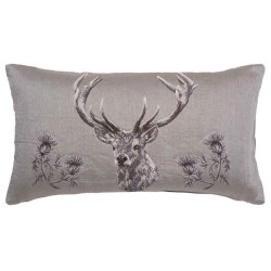 Coussin "Cerf et chardons" Large