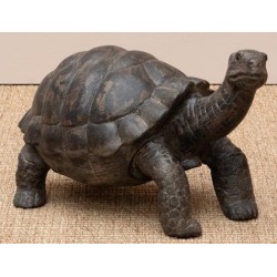 Grande tortue en bois sculpté