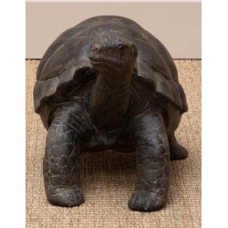Grande tortue en bois sculpté