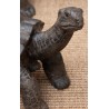 Grande tortue en bois sculpté