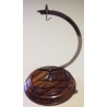 Wood and brass globe or watch stand at  Moinat SA  - Antiques and home décor