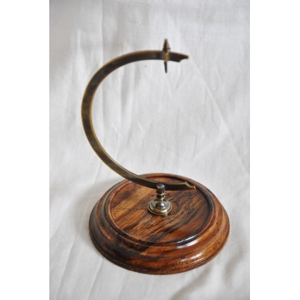 Wood and brass globe or watch stand at  Moinat SA  - Antiques and home décor