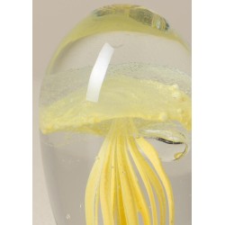 Presse-papier Méduse jaune