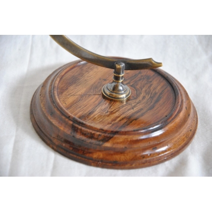 Wood and brass globe or watch stand at  Moinat SA  - Antiques and home décor