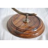Wood and brass globe or watch stand at  Moinat SA  - Antiques and home décor