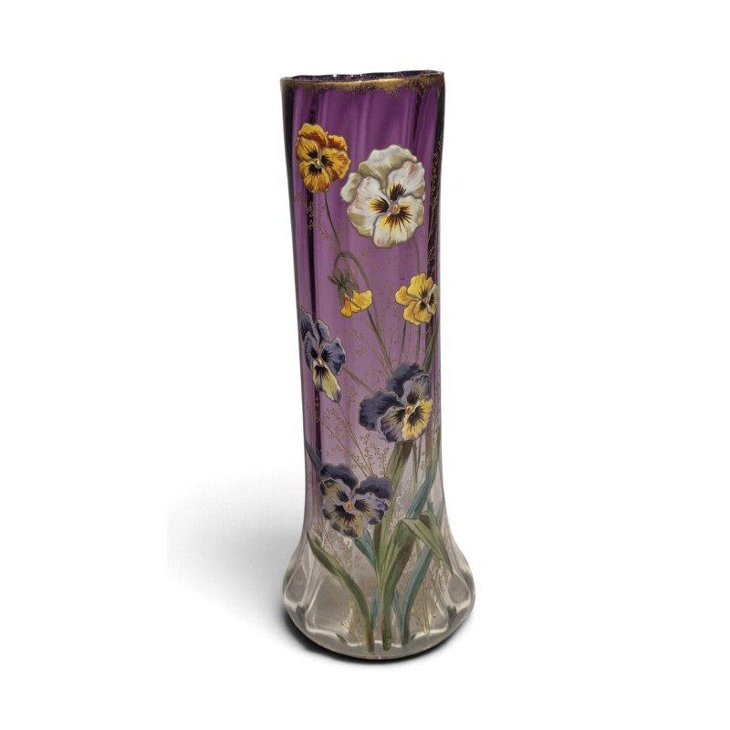 Vase LEGRAS en verre émaillé