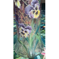 Vase LEGRAS en verre émaillé