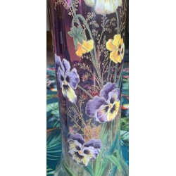 Vase LEGRAS en verre émaillé