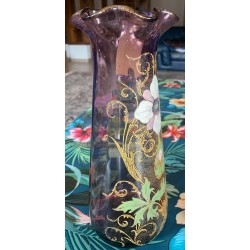 Paire de vase LEGRAS en verre émaillé