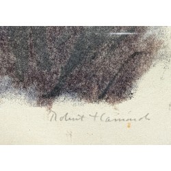 Gravure "Canards et étoile" signée HAINARD