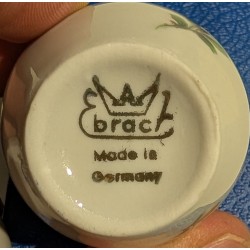 Paire de salières en porcelaine et argent 925