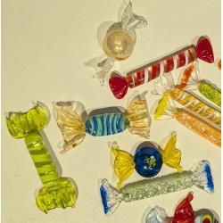 Lot de bonbons en verre de Murano