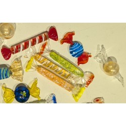 Lot de bonbons en verre de Murano