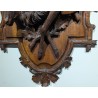 Panoplie Cerf en noyer sculpté