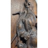 Panoplie Chamois, perdrix et lièvre en noyer