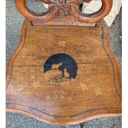 Ensemble de Brienz sculpté et marqueté "Cerf"