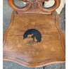 Ensemble de Brienz sculpté et marqueté "Cerf"