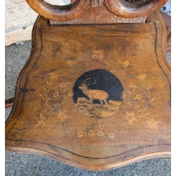 Ensemble de Brienz sculpté et marqueté "Cerf"