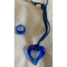 Collier Coeur en cristal bleu de BACCARAT