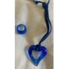 Collier Coeur en cristal bleu de BACCARAT