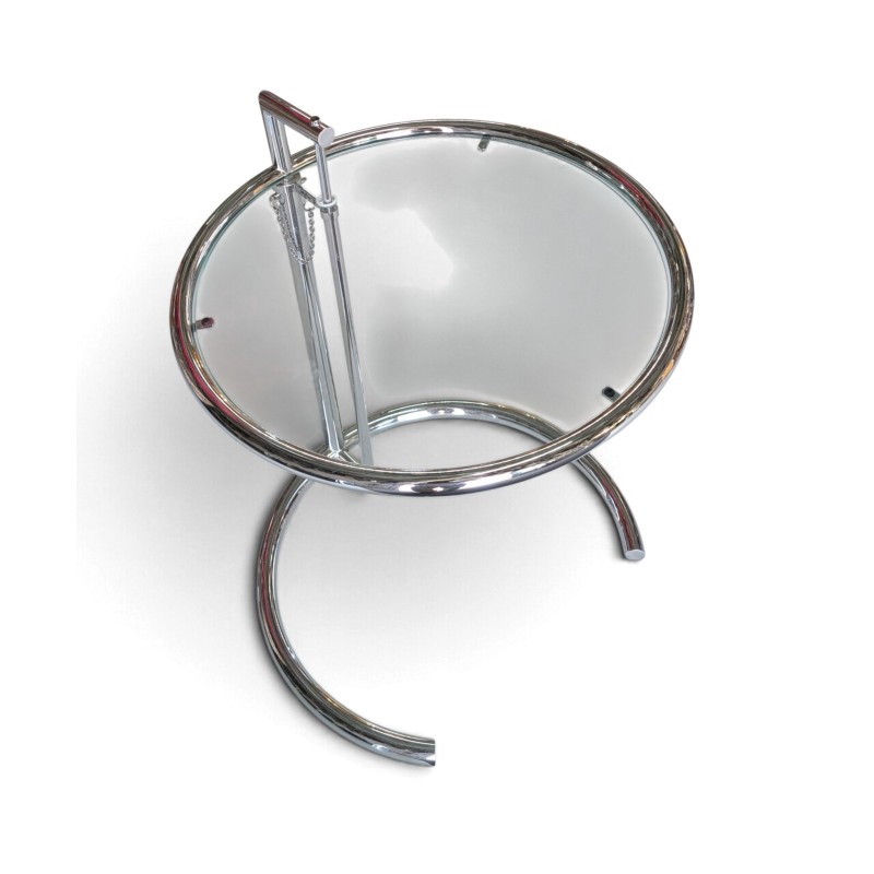 Table d'appoint E1027 ajustable chromée