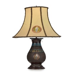 Lampe en bronze cloisonné